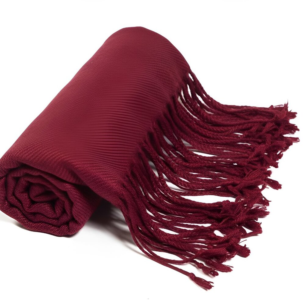 Winter Scarves Soft Viscose Scarf Fringe for Christmas Gifts - Picture 4 of 4